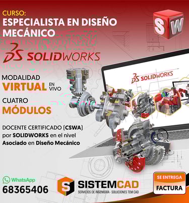 Anuncio de redes para vender un curso de Solidworks
