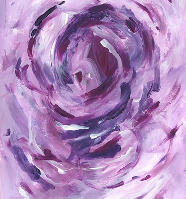 purple abstract art piece from collection "rainbow series" click to enter collection