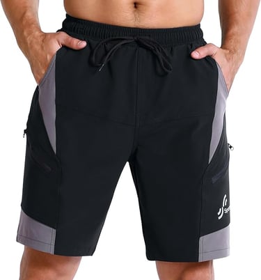 Sportneer Mens Mountain Bike Shorts 3D Padded MTB Bicycle Cycling Shorts Quick Dry Lightweight with