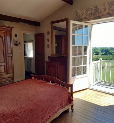 Frankrijk -Sud-Ouest- Nouvelle-Aquitaine -Gironde eerste verdieping - master suite met eigen badkame