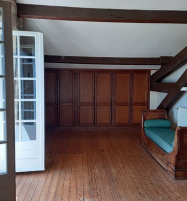 Frankrijk -Sud-Ouest- Nouvelle-Aquitaine -Gironde eerste verdieping - master suite met eigen badkame