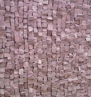 Pedra Mosaico Português Vermelho