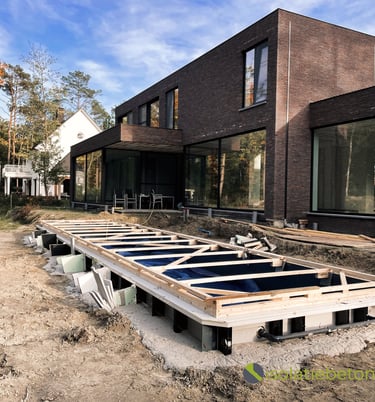 aanvullen isolatie zwembaden schuimbeton