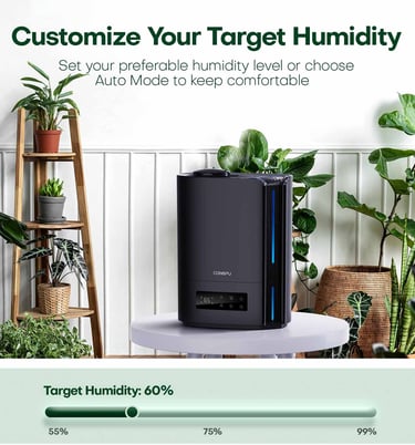 humedad 60 por ciento con humidificador