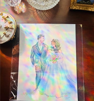live wedding guest painting 