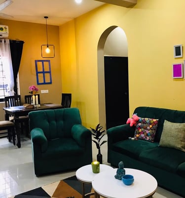 Goa Candolim beach 2BHK AC Independent house, 1 km from Candolim beach.