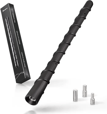 Bingfu Antena Radio Coche Corto Universal Goma Varilla 18cm Amplificada 