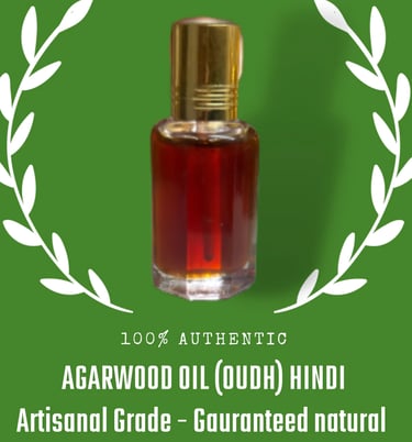 a bottle of argan oil with a laurel tree in the background