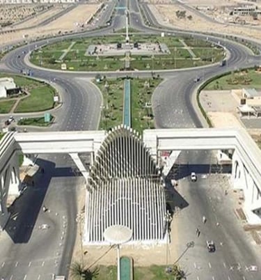 a large city with a lot of traffic and a lot of traffic