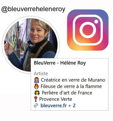 Suivez mon actualité sur Instagram - Hélène ROY BleuVerre