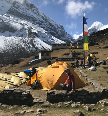 Camp for the mountain excursion