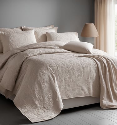 Šviesiai ruda lovatiesė ir pagalvėlės