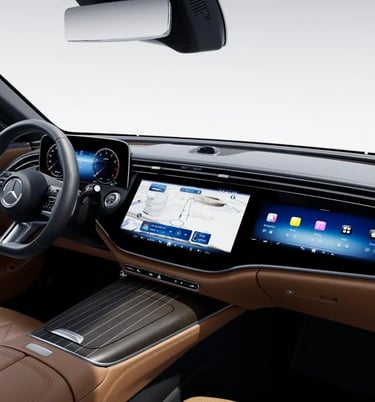 Mercedes-Benz E-Class Brown Leather Interior Front Seats