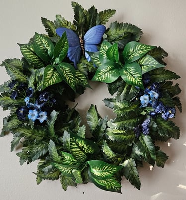 Butterflies Blue Wreath Limited Edition