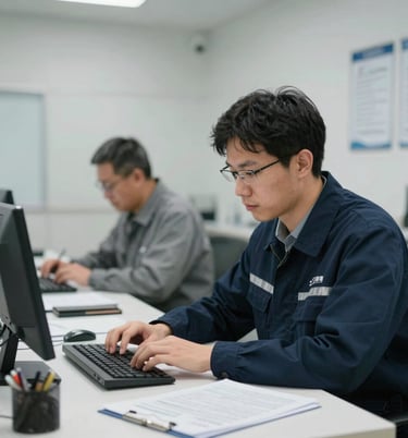 Modern office space showcasing elegant furniture with integrated lighting and network cables.
