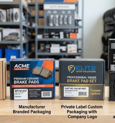 MakexCar brake pad manufacturing facility with automated production lines and quality control stations