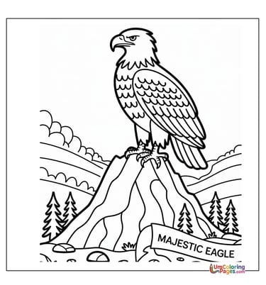 eagle coloring page for kids