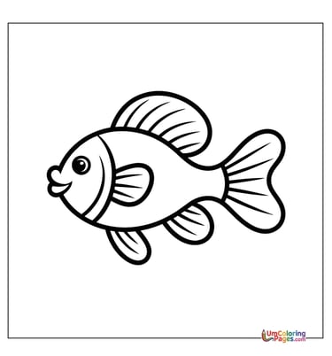 Fish coloring page aquarium pet printable for kids