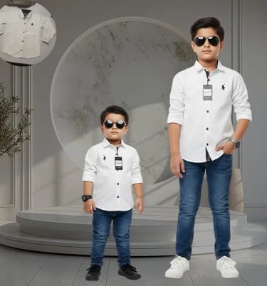 White Shirt Formal white chambray shirt for a smart-casual look.