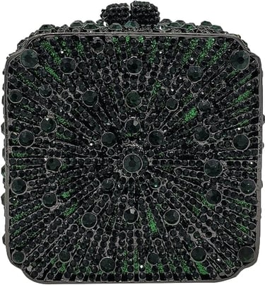 Crystal Box Clutch Evening Bags Wedding Party Cocktail Rhinestone Handbag