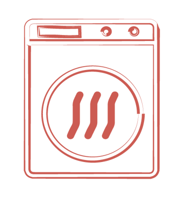 sèche linge à condensation à disposition pour les longs séjours