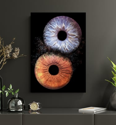 Tableau d'iris sur mur pour une oeuvre d'art personnalisée