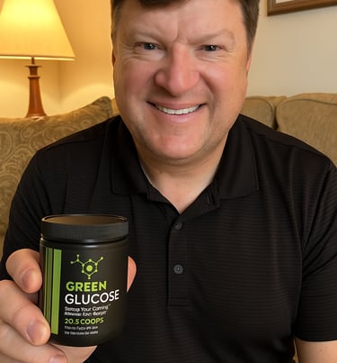 happy customer using green glucose for diabetes