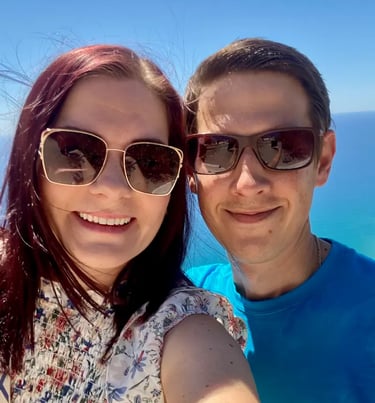 a man and woman taking a selfie with a selfie