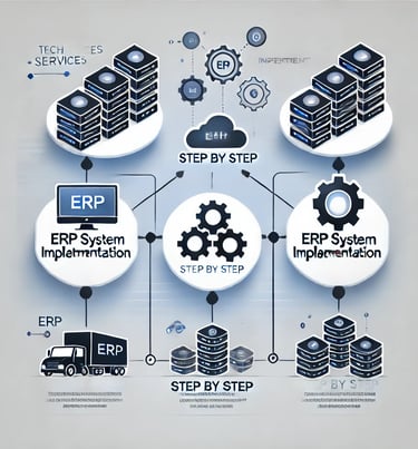 a diagram of a process of erp