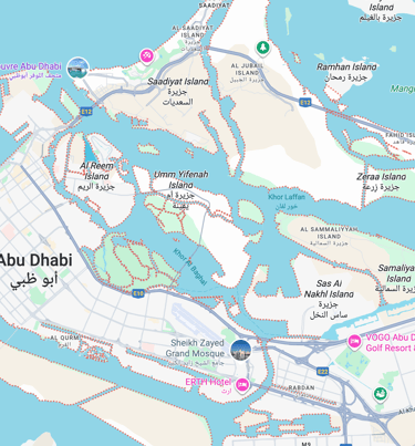 Kaart van Abu Dhabi