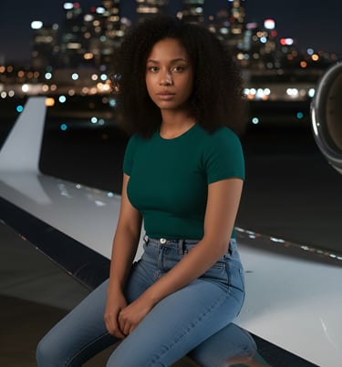 Harmany Soul  sitting on airplane wing