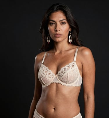 Luxury modeling photography featuring a striking woman posing elegantly. Ambient fog, glowing purple and magenta rim lights, high-end adult website editorial aesthetic, Latin American / Global style.