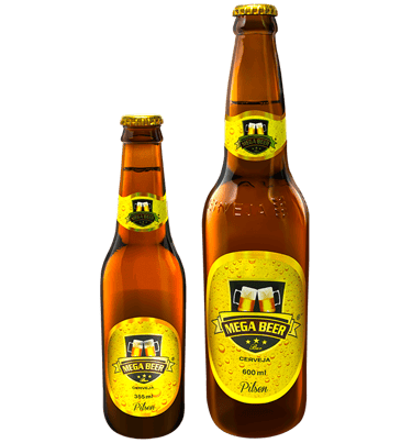 Cerveja Mega Beer Pilsen 355ml e 600ml