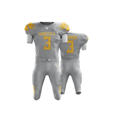 a football jersey with a yellow jersey and a white jersey