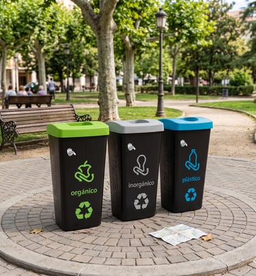 Botes de basura de fibra de vidrio