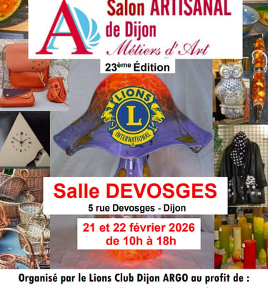 Affiche Lions Club Argo pour salon Métiers d'Art