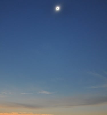 Boyson Reservoir, solar eclipse, Wyoming, America