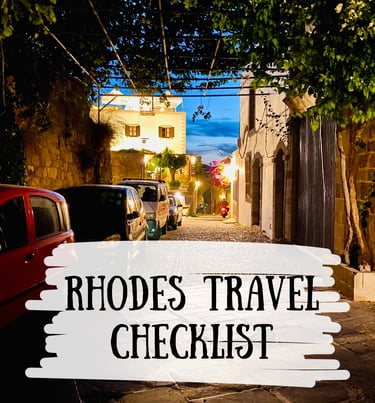 Rhodes Travel Checklist