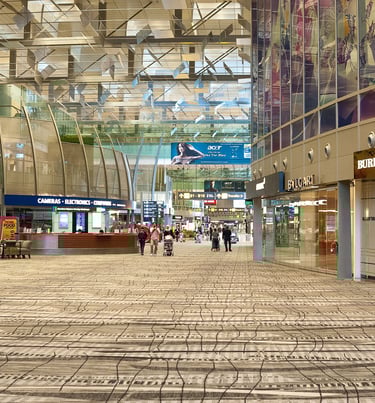 Singapore Airport Shopping and Arrival Hall