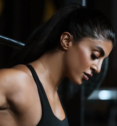 mais alhajri focused during workout wearing black sportswear