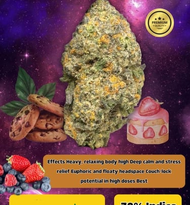 Bangkok Kush cannabis flower featuring traditional Thai genetics, displayed for legal availability in Thailand.