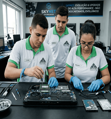 Upgrade de notebook em Campinas SSD e RAM. Deixe seu computador mais rápido com a Skynet