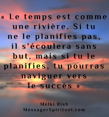 Le temps est comme une rivière
