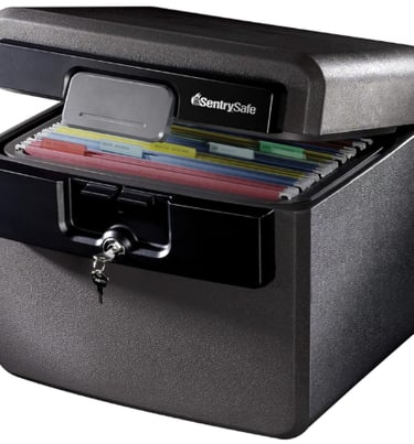 SentrySafe Fireproof & Waterproof Safe Box – Keep cash, documents, and valuables secure