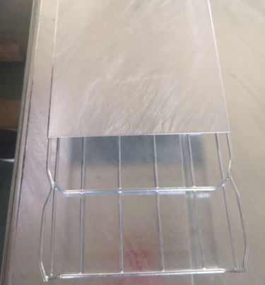 a wire basket cable tray with covers