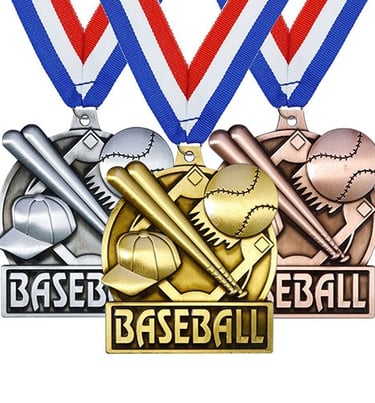Custom baseball medals are perfect for honoring championship teams or individual achievements.