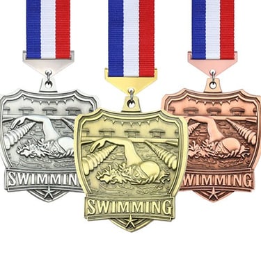 Swimming contest medals factory