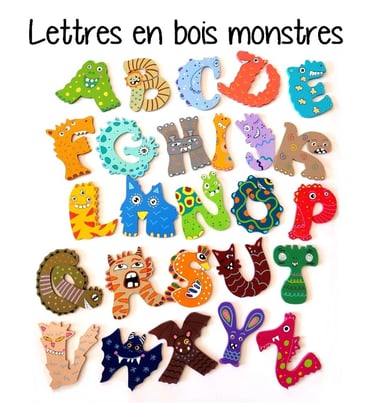 Lettres en bois originales pour enfant