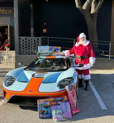 The Santa Cowboy at Exotics Network Fundraiser