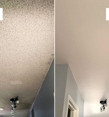 popcorn texture removal before and after